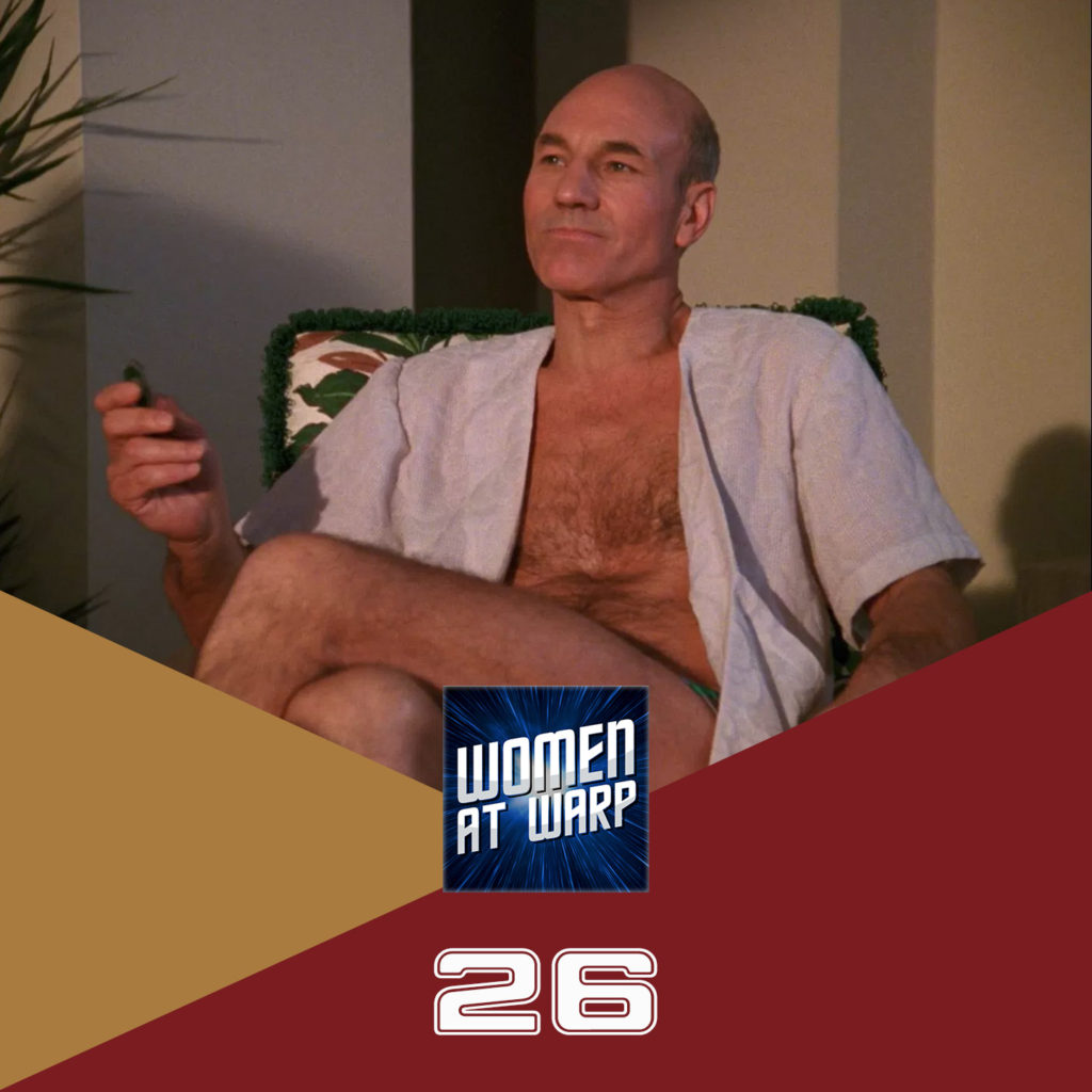Picard in his robe on Risa