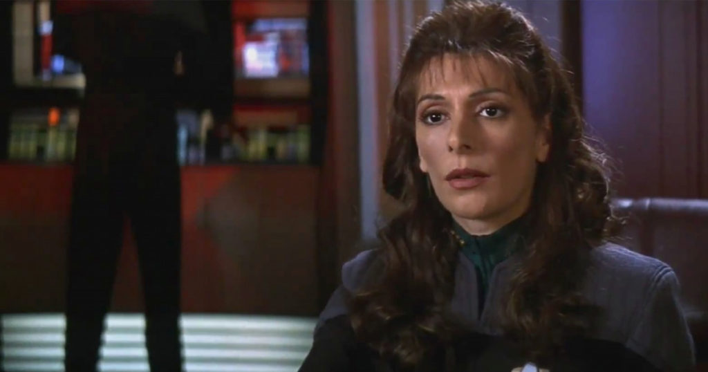 Still of Troi in First Contact