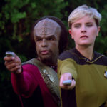 Tasha Yar and Worf in "Justice"