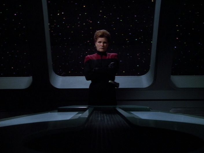 Janeway in "Living Witness"