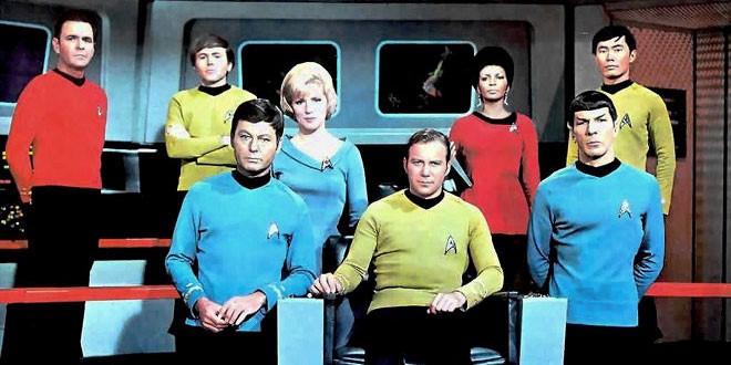Spock with his Enterprise crew