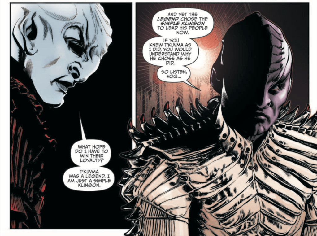 L'Rell begins to tell Voq T'Kuvma's story