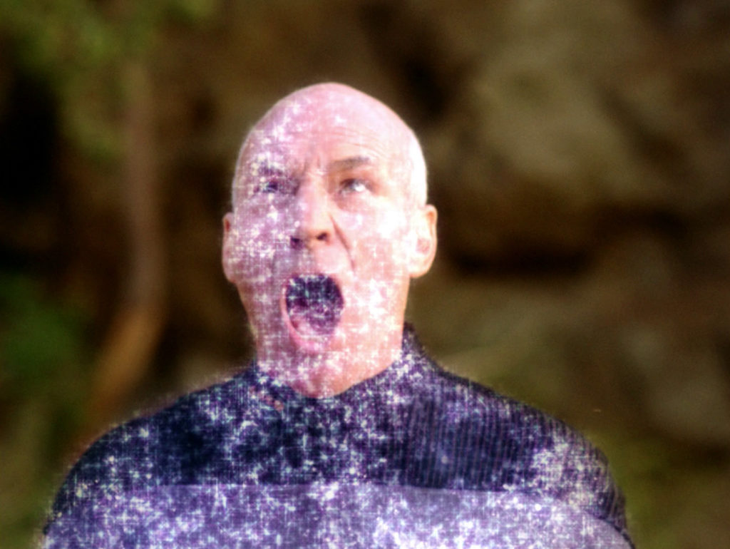 Picard angry at dematerializing