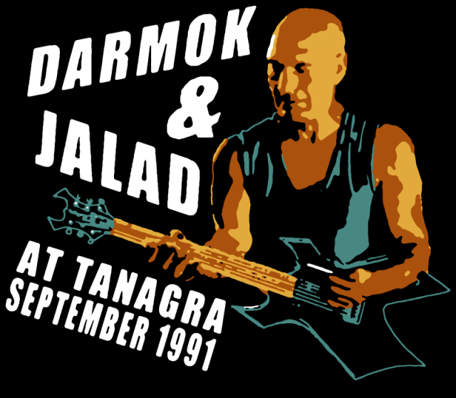 spoof concert poster of the "Darmok and Jalad" tour