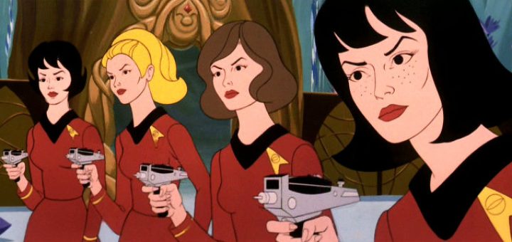 The women of the Enterprise lead an away mission in "The Lorelei Signal"