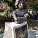 Statue of Kathryn Janeway in Bloomington, Indiana