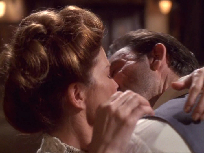 Janeway kisses Michael Sullivan
