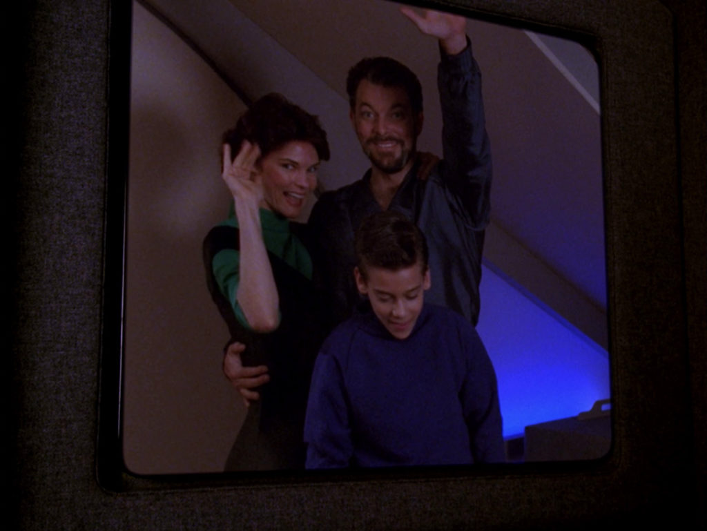 Riker's family with Minuet and their son in "Future Imperfect"