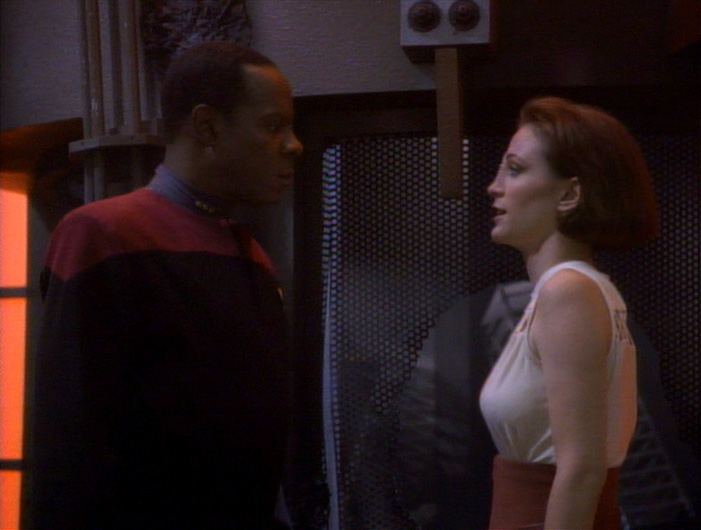 Kira and Sisko face off in "Emissary"