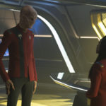 Saru and Burnham talk in her ready room in Season 4