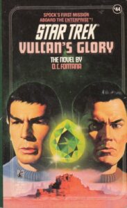 Original cover art for Vulcan's Glory by D.C. Fontana, featuring Pike and Spoke as seen in "The Cage."