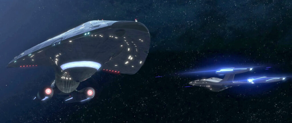 The Protostar and Dauntless facing off