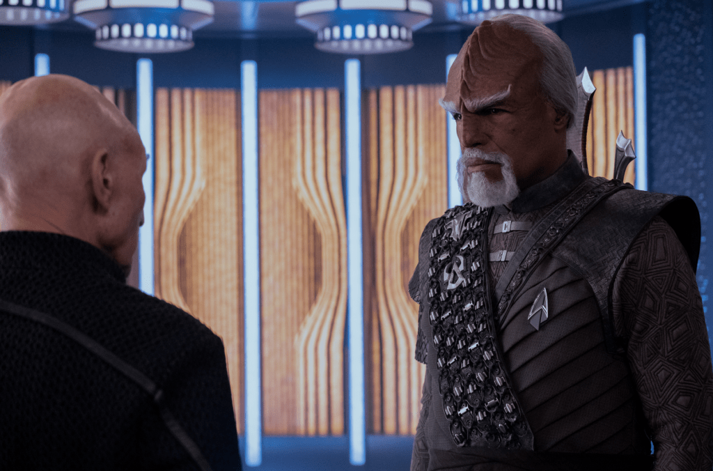 Picard greets Worf in the Season 3 trailer