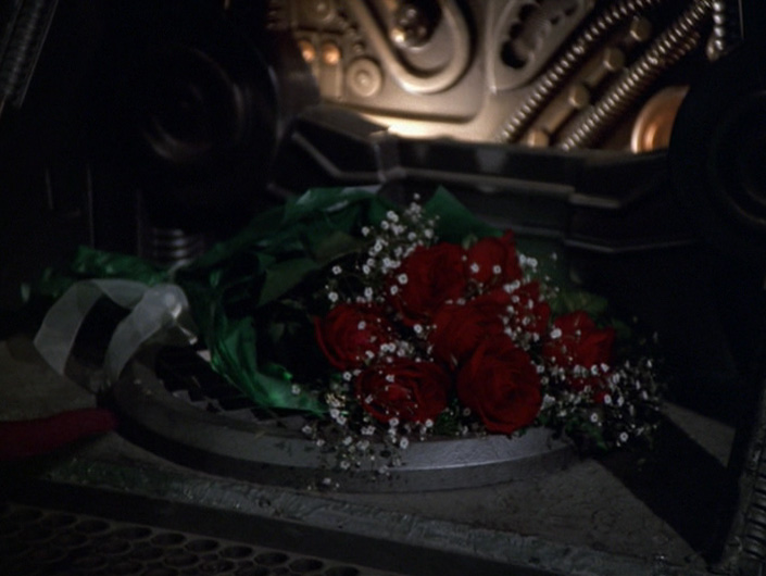 Roses in Seven of Nine's borg cubicle from "Someone to Watch Over Me"