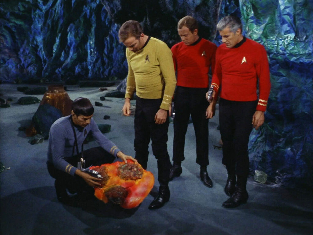 Spock and the Horta in "The Devil in the Dark"