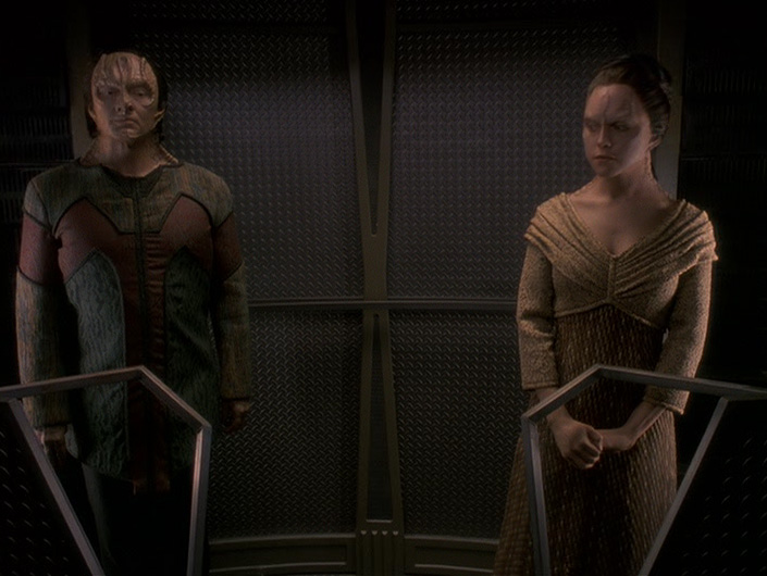 Garak and Ziyal in the turbolift