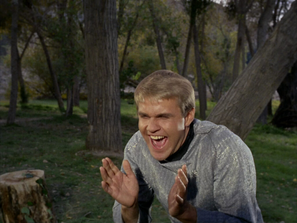 Finnegan taunting Kirk in "Shore Leave"