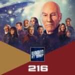 Show art from Picard Season 3 with images of the cast