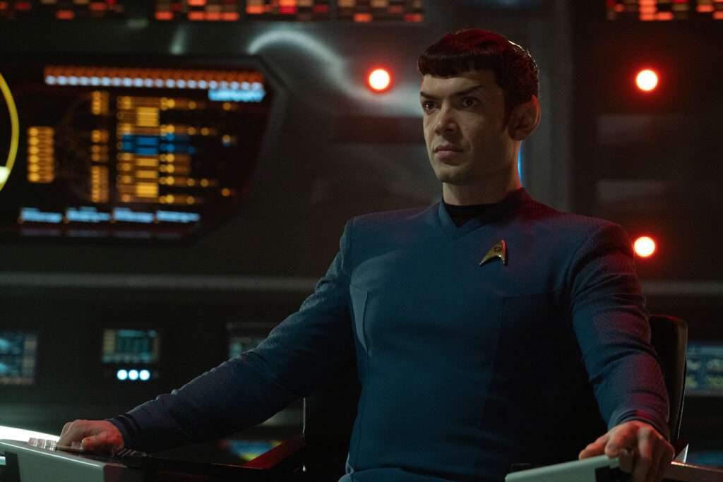 Lieutenant Spock (Ethan Peck) in command.