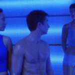 Hoshi, Reed and T'Pol in the decontamination chamber