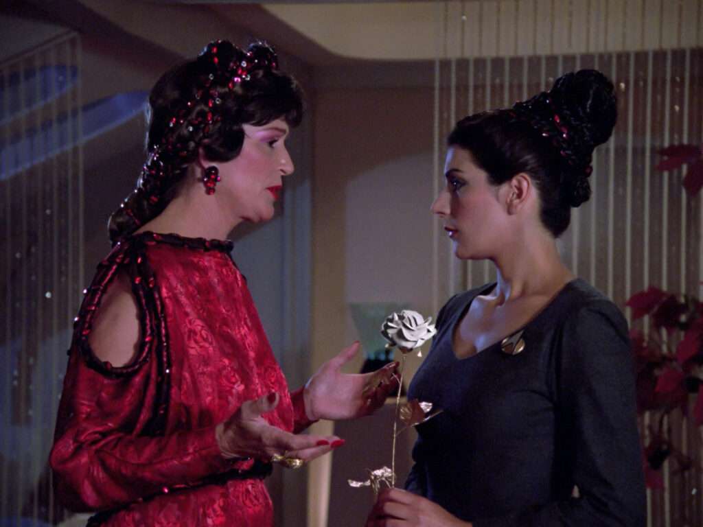Lwaxana and Deanna in "Haven"
