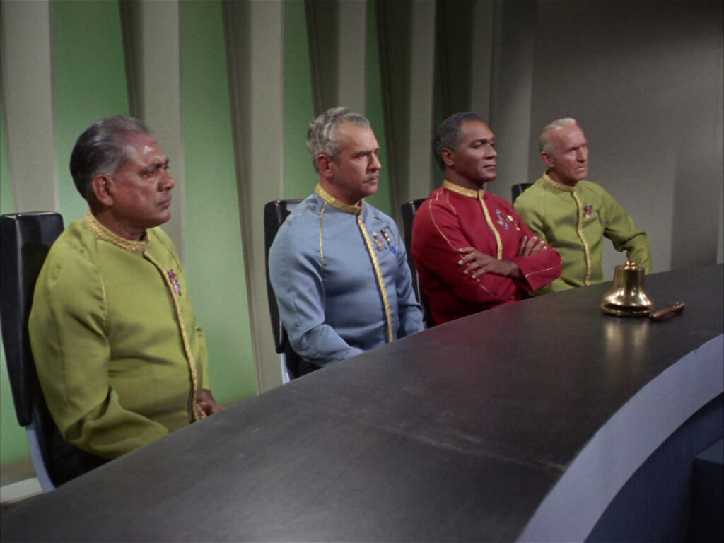 Captain Chandra and the other judges in "Court Martial"